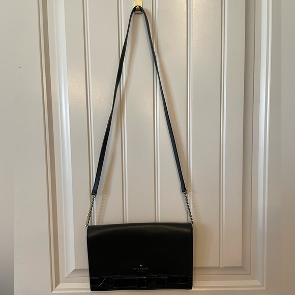 Like New Kate Spade Leather Crossbody with Patent Bow - Picture 11 of 15